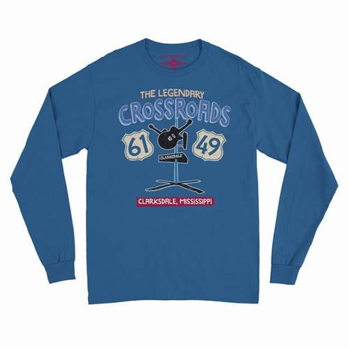 61 & 49 Crossroads Blues Long Sleeve T-Shirt
