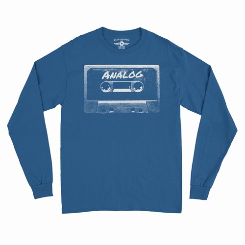 Black and White Analog Tape Long Sleeve T-Shirt