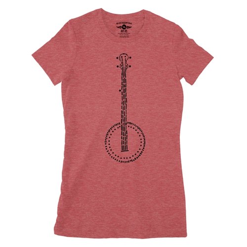 Folk Banjo Ladies T Shirt - Relaxed Fit