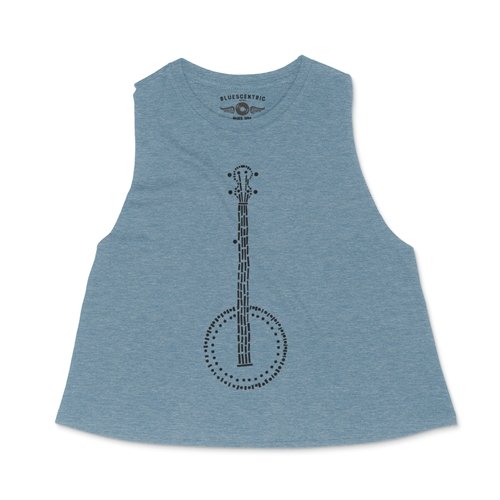 Folk Banjo Racerback Crop Top - Women's