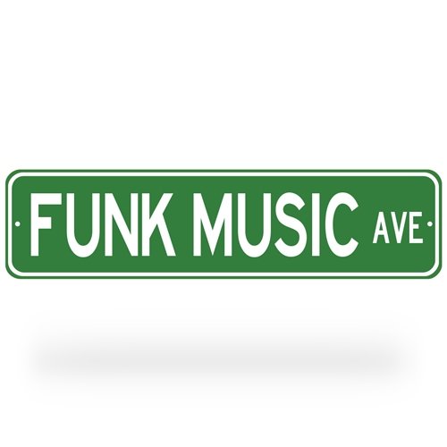 Funk Music Ave Street Sign - Green