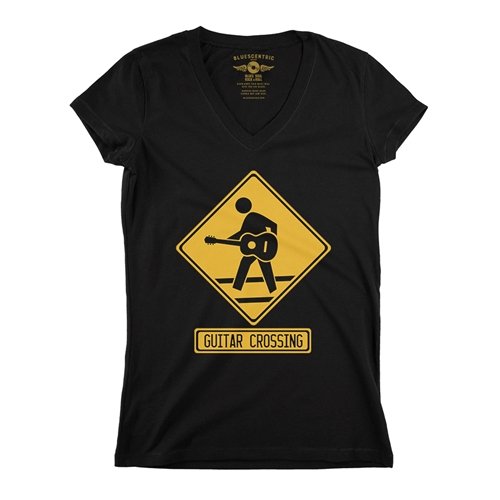 Guitar Crossing V-Neck T Shirt - Women's