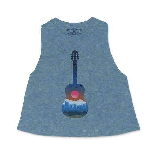 Guitar City Racerback Crop Top - Women's