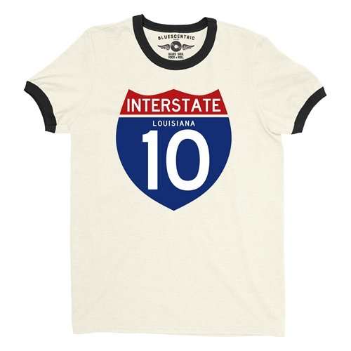 Interstate 10 Louisiana Ringer T-Shirt