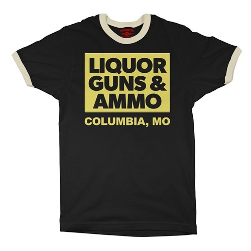 Liquor Guns & Ammo Ringer T-Shirt