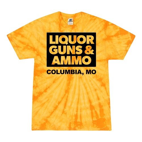 Liquor Guns & Ammo Tie-Dye T-Shirt - Yellow