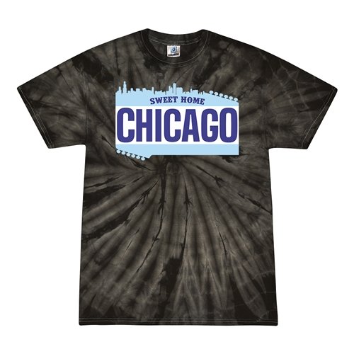 Sweet Home Chicago Tie-Dye T-Shirt - Black