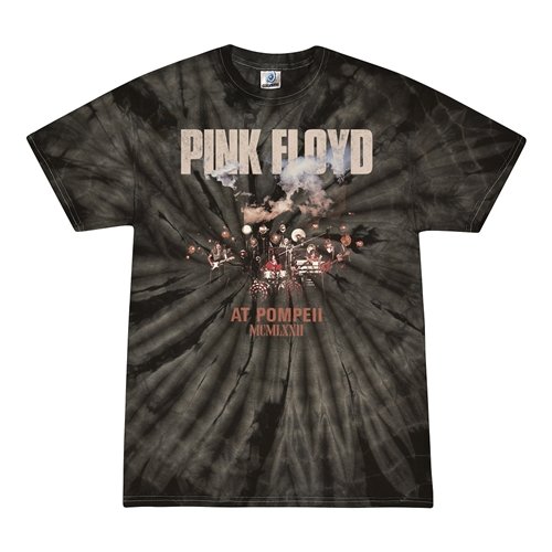 Small Batch Pink Floyd Pompeii Drums Tie-Dye T-Shirt - Black