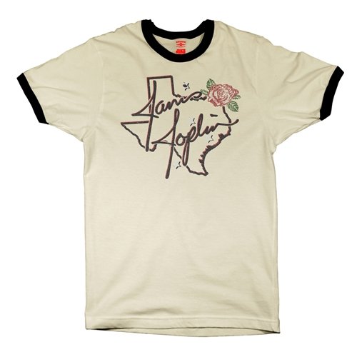 Janis Joplin Texas Rose Ringer T-Shirt