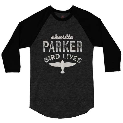 Charlie Parker Bird Lives Baseball T-Shirt