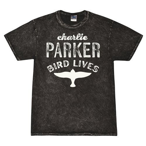 Charlie Parker Bird Lives T-Shirt - Black Mineral Wash