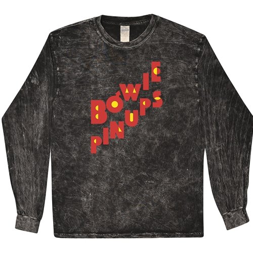 David Bowie Pinups Logo Long Sleeve T-Shirt - Black Mineral Wash