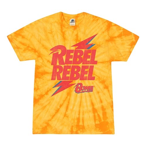 Rebel Rebel Bowie Logo Tie-Dye T-Shirt - Yellow