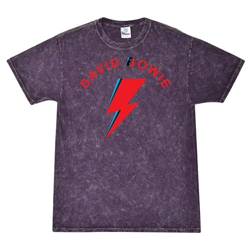 Retro David Bowie T-Shirt - Purple Mineral Wash