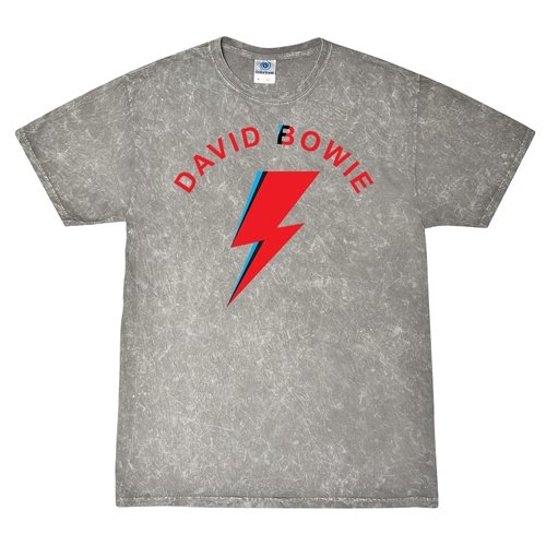 Retro David Bowie T-Shirt - Grey Mineral Wash
