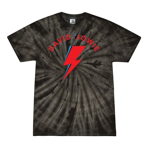 Retro David Bowie Tie-Dye T-Shirt - Black