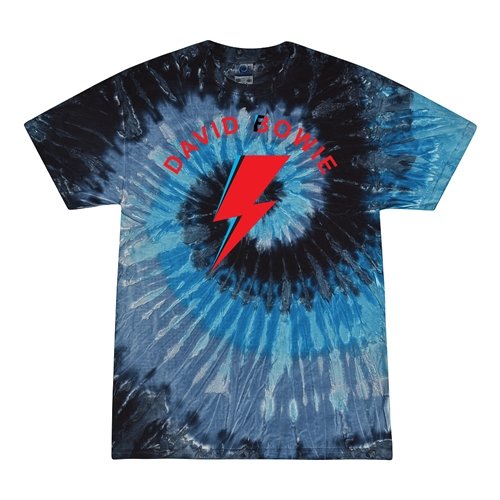 Retro David Bowie Tie-Dye T-Shirt - Blue