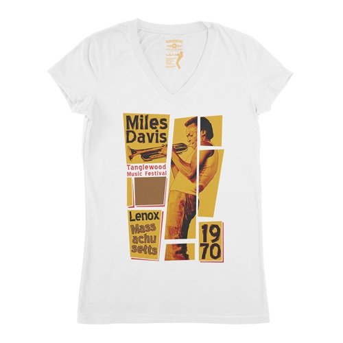 Miles Davis Tanglewood V-Neck T Shirt - Women's