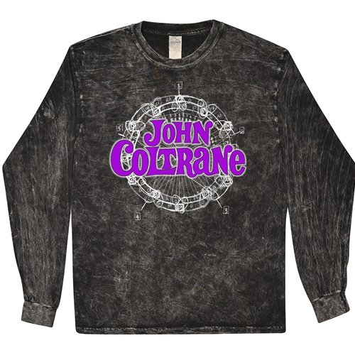 John Coltrane Wheel of Fifths Long Sleeve T-Shirt - Black Mineral Wash