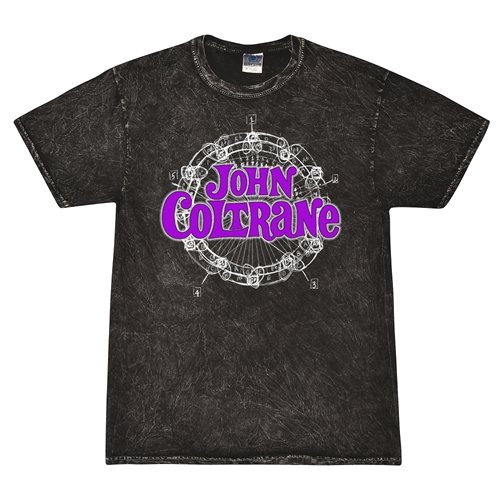 John Coltrane Wheel of Fifths T-Shirt - Black Mineral Wash