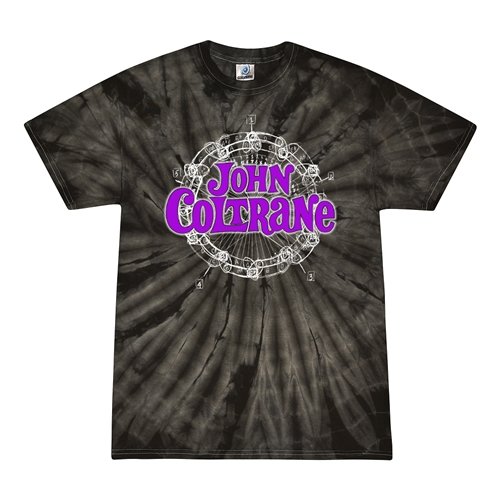 John Coltrane Wheel of Fifths Tie-Dye T-Shirt - Black
