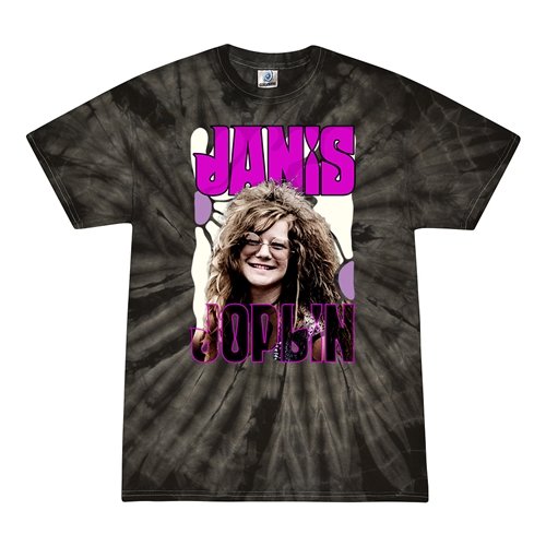 Janis Joplin Tie-Dye T-Shirt - Black