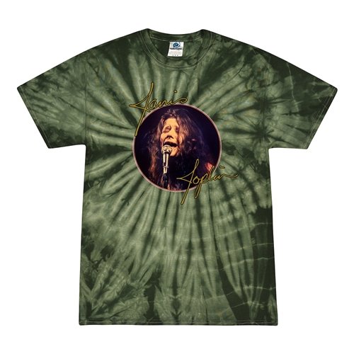 Janis Joplin Singing Tie-Dye T-Shirt - Green