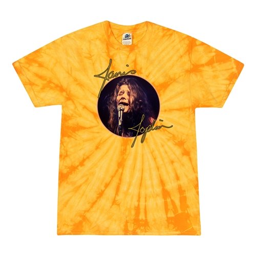 Janis Joplin Singing Tie-Dye T-Shirt - Yellow