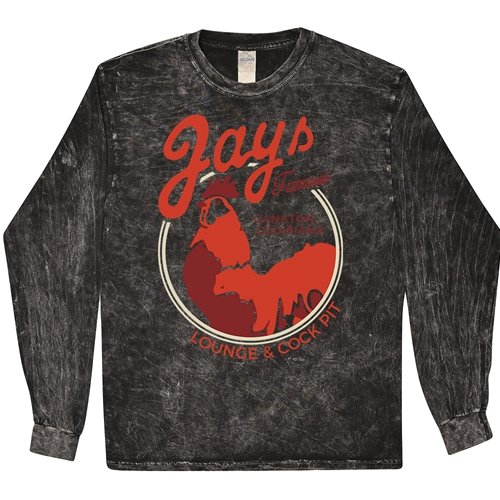 Jay's Lounge & Cock Pit Louisiana Long Sleeve T-Shirt - Black Mineral Wash