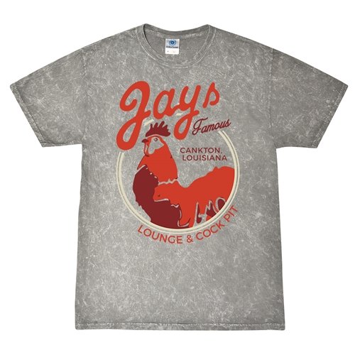 Jay's Lounge & Cock Pit Louisiana T-Shirt - Grey Mineral Wash