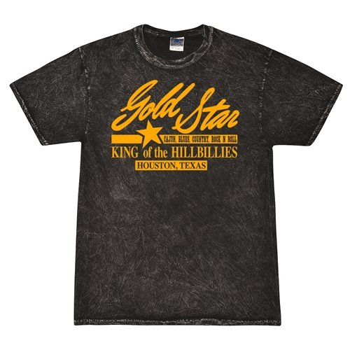 Gold Star Records Texas T-Shirt - Black Mineral Wash