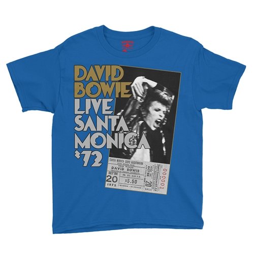 David Bowie Santa Monica Fan Youth T-Shirt - Lightweight Vintage Children and Toddlers
