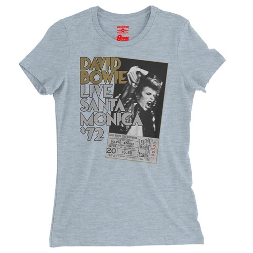 David Bowie Santa Monica Ladies T Shirt - Relaxed Fit