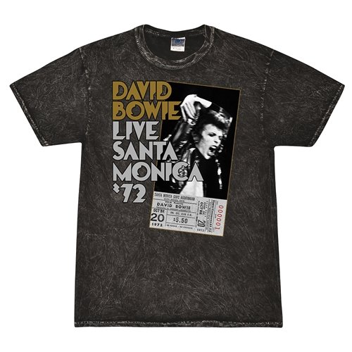 David Bowie Santa Monica T-Shirt - Black Mineral Wash