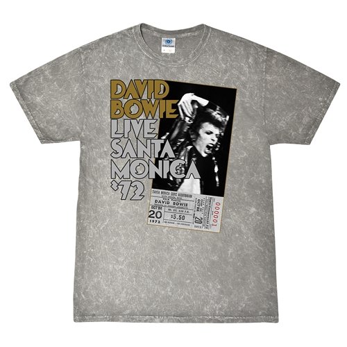 David Bowie Santa Monica T-Shirt - Grey Mineral Wash