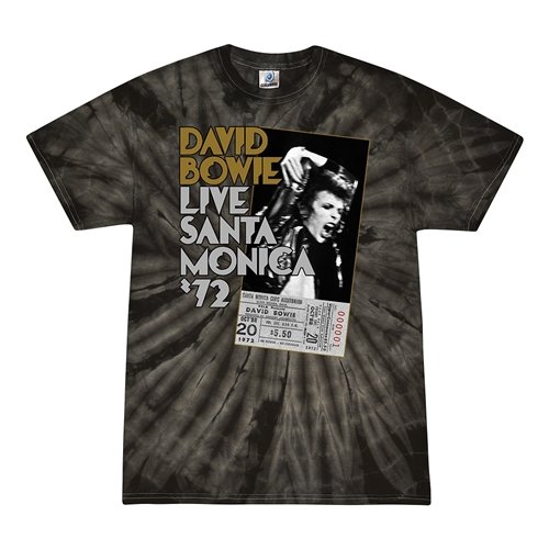 David Bowie Santa Monica Tie-Dye T-Shirt - Black
