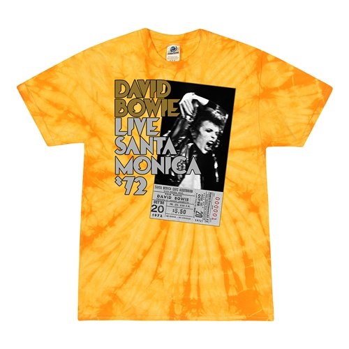 David Bowie Santa Monica Tie-Dye T-Shirt - Yellow