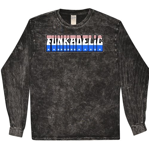 Patriotic Funkadelic Long Sleeve T-Shirt - Black Mineral Wash