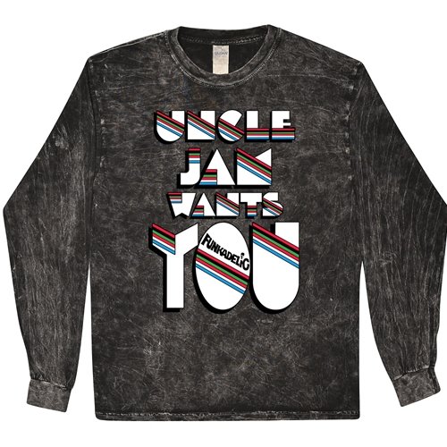 Funkadelic Uncle Jam Wants You Long Sleeve T-Shirt - Black Mineral Wash