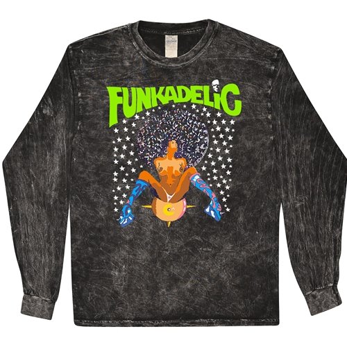 Color Funkadelic Concert Long Sleeve T-Shirt - Black Mineral Wash