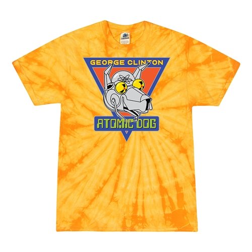 Retro George Clinton Atomic Dog Tie-Dye T-Shirt - Yellow