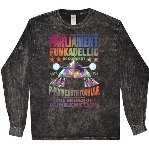 P-Funk Earth Tour Live Long Sleeve T-Shirt - Black Mineral Wash