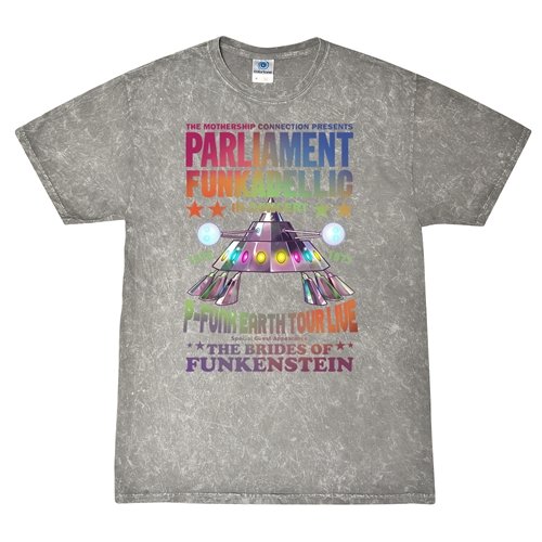 P-Funk Earth Tour Live T-Shirt - Grey Mineral Wash
