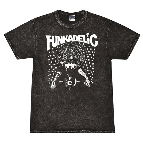 Black & White Funkadelic Concert T-Shirt - Black Mineral Wash