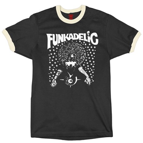Black & White Funkadelic Concert Ringer T-Shirt
