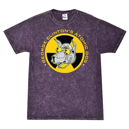 George Clinton Atomic Dog T-Shirt - Purple Mineral Wash