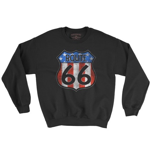 Patriotic Route 66 Crewneck Sweater