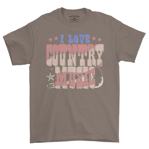 I Love Country Music T-Shirt - Classic Heavy Cotton