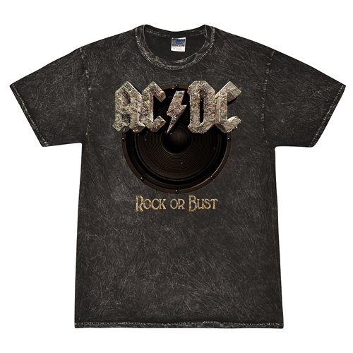 AC/DC Rock or Bust T-Shirt - Black Mineral Wash