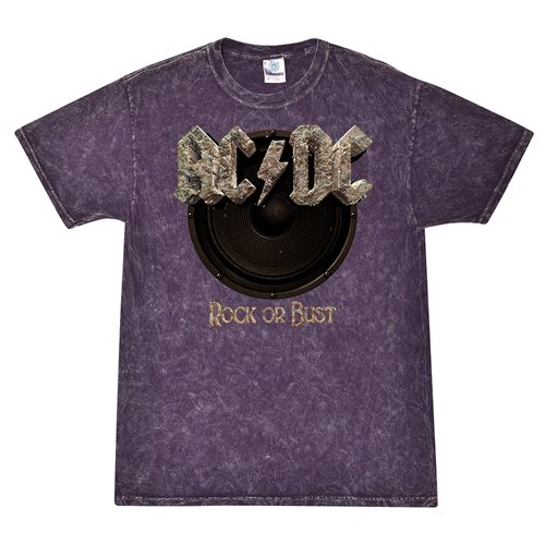AC/DC Rock or Bust T-Shirt - Purple Mineral Wash